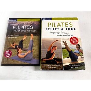 Gaiam Pilates DVD Lot Lower Body Abs Sculpt & Tone Jillian Hessel Ana Caban